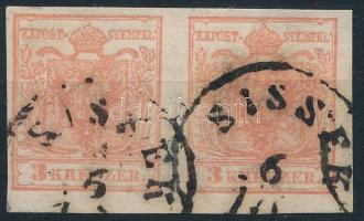 1850 3kr MP III pár kis lemezhiba "SISSEK"