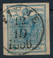 1850 9kr MP III 0,12mm kartonpapír "FIUME 1856"
