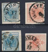 1850 4 db vízjeles bélyeg