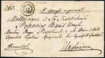 1855 Ex offo "HAJDU DOROGH" -"UNGVÁR"