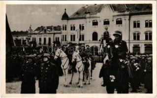 1938 Léva, Levice; bevonulás / entry of the Hungarian troops, field mass + "1938 Léva visszatér...