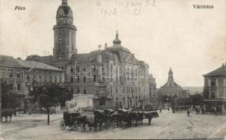 Pécs Városháza Steiner Simon üzletével (EB)