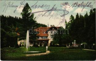 1918 Lőcsefüred, Lőcse-fürdő, Levocské Kúpele (Lőcse, Levoca); Fürdőház, nyaraló. Müller Antal kiadá...