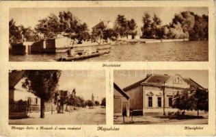 Majosháza, hajókikötő, községháza, Hangya szövetkezet üzlete, Kossuth Lajos utca (fl)