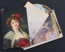 33 db MODERN és RÉGI vegyes motívum és város képeslap / 33 modern and pre-1945 art and town postcard...