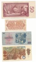 Csehszlovákia 1944. 1K + 1964. 50K + 1970. 20K + 1986. 10K T:F
Czechoslovakia 1944. 1 Koruna + 1964...
