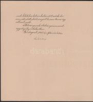 1912 Beöthy László (1860-1943) kereskedelmi minister, a Hitelbank alelnöke autográf aláírása számvev...