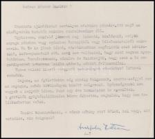 1989 Andrásfalvy Bertalan kultuszminiszter, művészettörténész levele Bosnyák Sándor Baranya kutatóna...