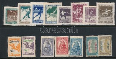 1920-1940 Postatiszta összeállítás közte Keskeny Madonna, Zeppelin pár, Sport sor A/4 berakólap 1 ol...