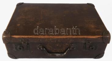 Antik koffer, bőrönd, jó zárral 30x44 cm