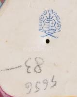 Herendi kínai gyermek madárral, pillangóval figura, kézzel festett, jelzett, hibátlan, m: 8cm