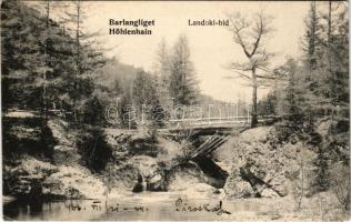 1906 Barlangliget, Höhlenhain, Tatranská Kotlina (Magas-Tátra, Vysoké Tatry); Landoki híd. Britz Ber...