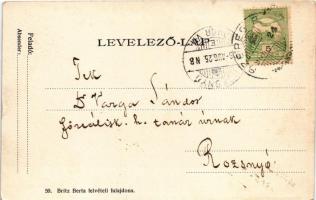 1906 Barlangliget, Höhlenhain, Tatranská Kotlina (Magas-Tátra, Vysoké Tatry); Landoki híd. Britz Ber...