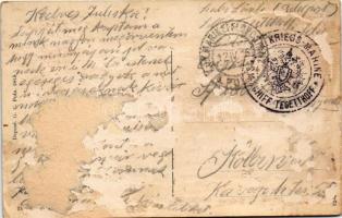 1916 Pola, Pula; Panorama, Riva. Dep. G.C. Pola 1915. + "K.U.K. KRIEGSMARINE SM SCHIFF TEGETTHO...