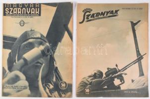 1942-1943 Magyar Szárnyak folyóirat 10 száma. 1942. szept. 15., október 1., 15., december 15. (V. év...