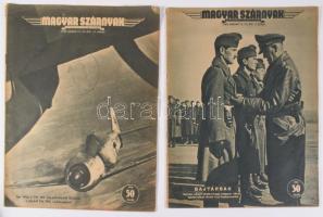 1942-1943 Magyar Szárnyak folyóirat 10 száma. 1942. szept. 15., október 1., 15., december 15. (V. év...