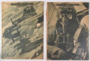 1942-1943 Magyar Szárnyak folyóirat 10 száma. 1942. szept. 15., október 1., 15., december 15. (V. év...