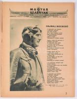 1942-1943 Magyar Szárnyak folyóirat 10 száma. 1942. szept. 15., október 1., 15., december 15. (V. év...