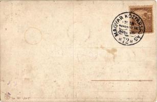 1918 Jó czimborák. Első világháborús osztrák-magyar katonai művészlap / In der Pussta. Völkerkrieg 1...