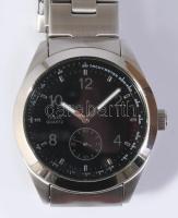 TCM kvarc karóra, 10 bar nyomásig vízálló, fém szíjjal, d: 38mm