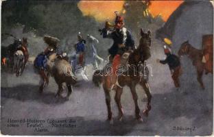 1914 Honvéd huszárok (Vörös ördögök) éjjeli riadó / Honvéd-Husaren (genannt die roten Teufel) Nächtl...