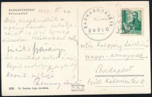 1943 Bárányos Károly (1892-1952) közellátási és földművelésügyi miniszter autográf aláírása levélen