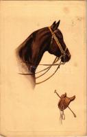 1912 Horse art postcard (EK)