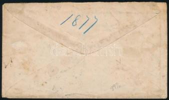 1877 6 x Színes számú 10kr bélyeg levélen, Londonon keresztül Uruguayba küldve. New Yorkban 10c, Uru...