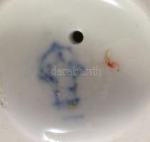 Zsolnay labdázó lányka, Kézzel festett, jelzett, hibátlan 14,5 cm