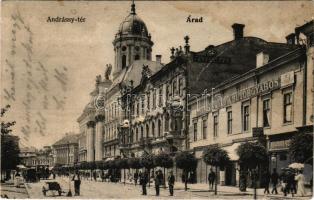 1905 Arad, Andrássy tér, Steigerwald A. bútorgyáros, Morgenstern Gyula, Hegedűs Gyula, Gellér I. üzl...