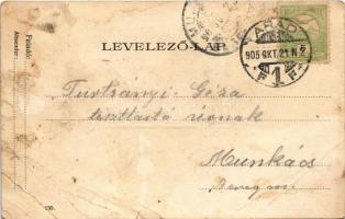 1905 Arad, Andrássy tér, Steigerwald A. bútorgyáros, Morgenstern Gyula, Hegedűs Gyula, Gellér I. üzl...