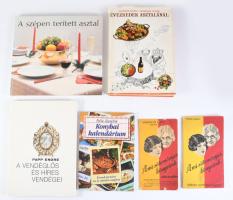 Vegyes gasztronómiai könyvtétel, 6 db: Papp Endre: A vendéglős és híres vendégei.; Georges és Germai...