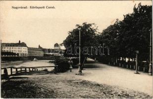 Nagyvárad, Oradea; Körösparti korzó, zsinagóga / Cris riverside corso, promenade, synagogue