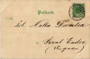 1899 Lübeck, Jakobikirche. "Bitte gegen das Licht zu halten" / church. Röpke &amp; Woo...