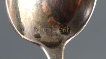 Ezüst (Ag) teás kanál készlet, díszdobozban, nettó 96 g ca 1900 dianás jelzéssel