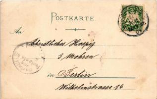 1901 Würzburg, Tapisserie-Manufactur Carl Sündermann / tapestry manufacturer's advertisement. A...