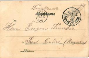 1904 Würzburg, Neues Universitäts-Gebäude, Neues chemisches Institut, Siebold-Denkmal / university b...