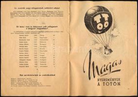 1954 Bp., Ausztria-Magyarország válogatott labdarúgó csapatainak mérkőzése a Népstadionban, programf...