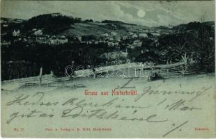 1899 Hinterbrühl, general view at night in moonlight (EK)