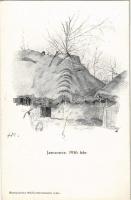 Jarczowce. Hornyánszky Miklós tüzérzászlós rajza / WWI K.u.K. military art postcard s: Hornyánszky M...