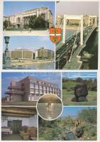 15 db MODERN díjjegyes képeslap, városképes és üdvözlőlapok vegyesen / 15 modern town and motive pos...