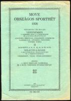 1926 MOVE Országos Sporthét programfüzet (Veszprém, Balatonalmádi), 50p