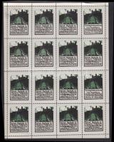 1914 Pozsonyi méhészeti vándorgyűlés és kiállítás 16 db-os levélzáró kisív benne 2 német és 14 magyar nyelvű levélzáró