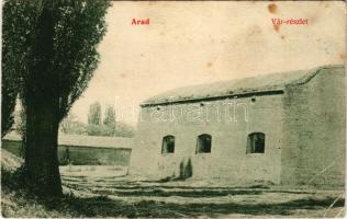 Arad, vár részlet. Hátoldalon sorsjegy a Fehér Kereszt délvidéki gyermekvédő egyesület szegény gyerm...