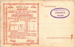 Arad, vár részlet. Hátoldalon sorsjegy a Fehér Kereszt délvidéki gyermekvédő egyesület szegény gyerm...