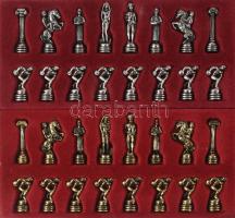 Marinakis görög stílusú sakk figura készlet, teljes, dobozában, m: 4 cm alatt