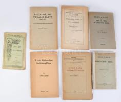 7 db vegyes régi könyv és kiadvány: Pintér Kálmán: Irodalmi dolgozatok Vörösmartyról.; Nógrádi Lászl...