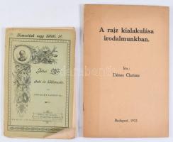 7 db vegyes régi könyv és kiadvány: Pintér Kálmán: Irodalmi dolgozatok Vörösmartyról.; Nógrádi Lászl...
