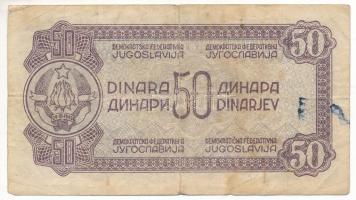 Jugoszlávia 1944. 50D T:F folt
Yugoslavia 1944. 50 Dinara C:F spotted
Krause P#52