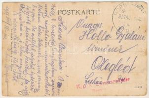 1917 Gura-Putnei, Karlsberg, Putna (Bukovina, Bucovina, Bukowina); Kirchengasse / street view, churc...